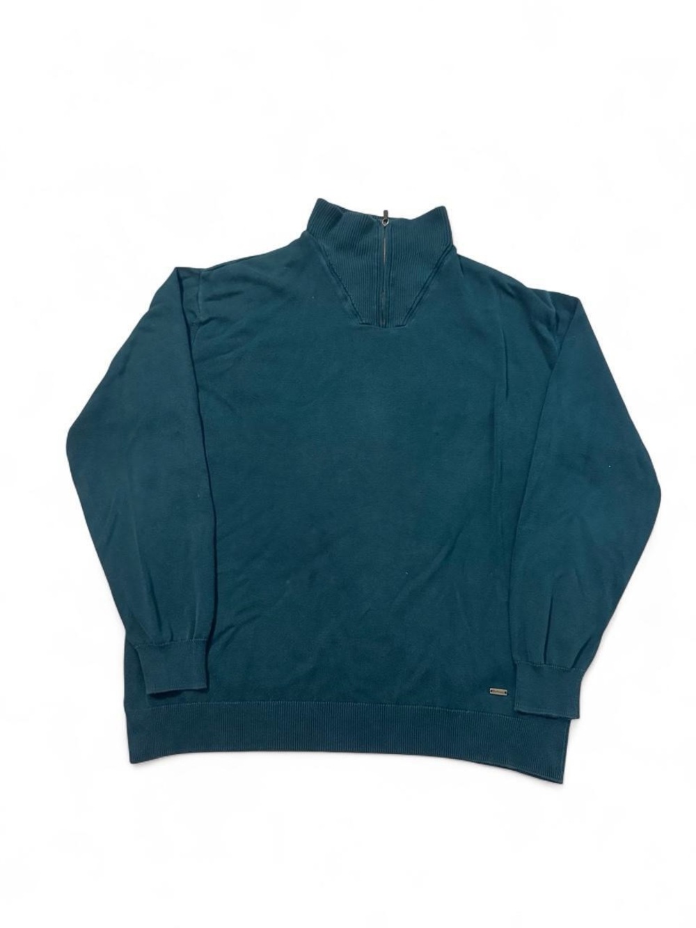 Barbour Kelso half zip neck pullover sweater Forrest green XXL mens Pima cotton